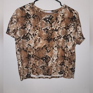Zara Snake Print T-Shirt Size Small